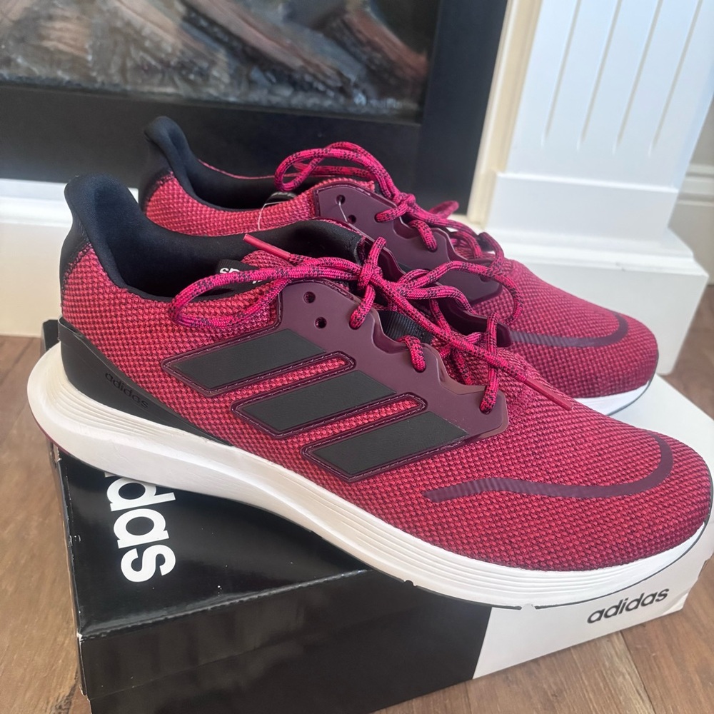 Adidas EnergyFalcon Active Maroon and Black Athletic Sneakers Size 10